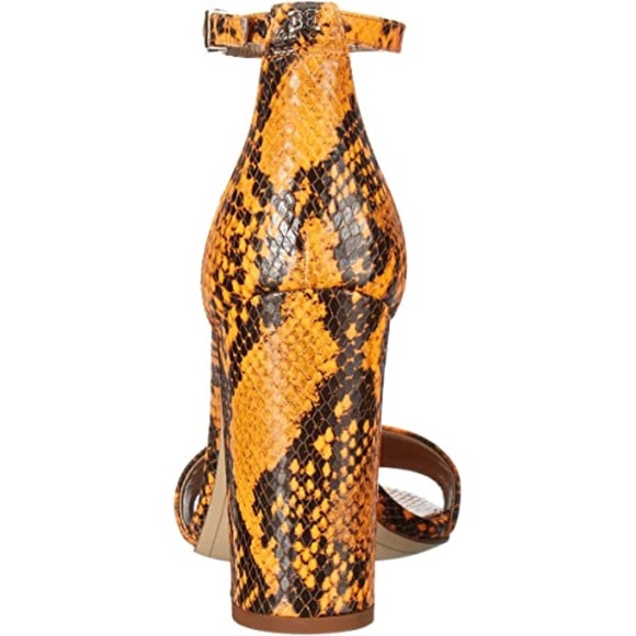 NWOT Sam Edelman “Yaro” Orange Snake Heels - Picture 5 of 9